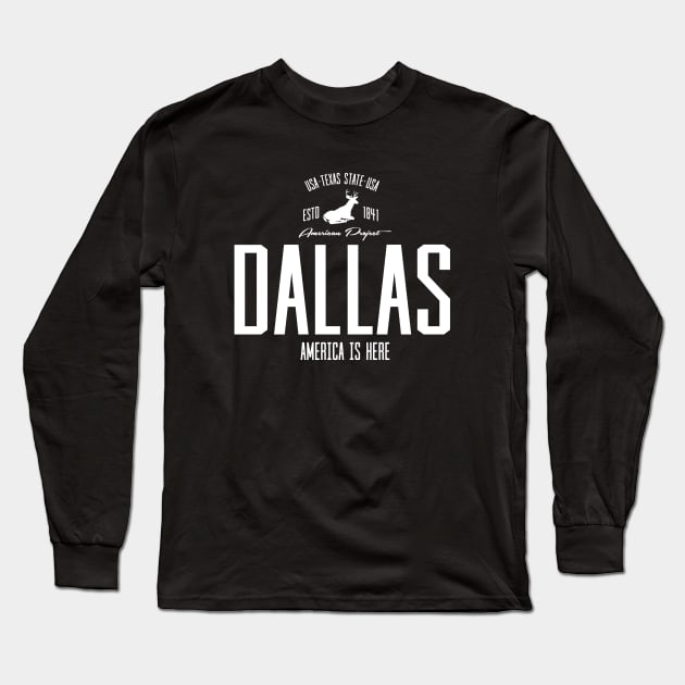 USA, America, Dallas, Texas Long Sleeve T-Shirt by NEFT PROJECT